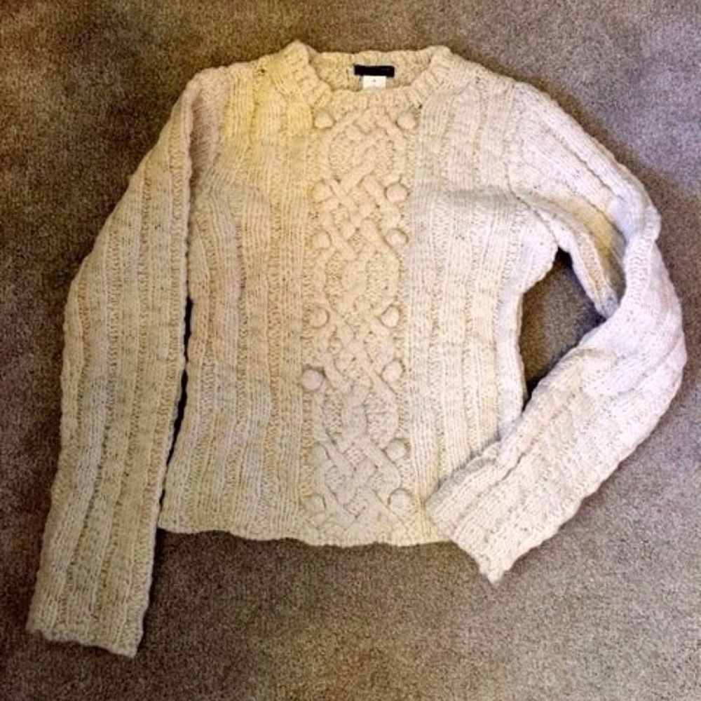 J. Crew Classic Crew Cable Knit Sweater